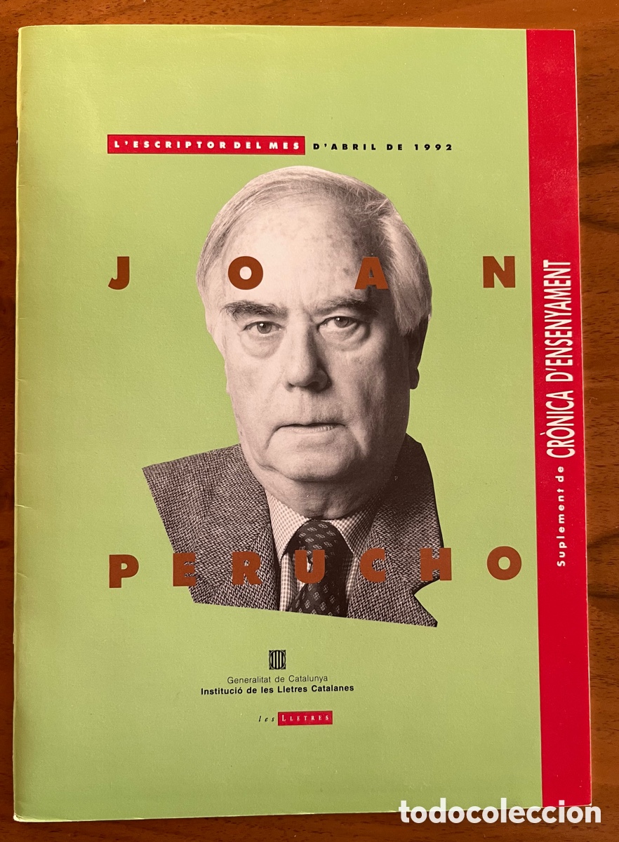 Libros de segunda mano: Lescriptor del Mes. Quadern. Joan Perucho. Suplement de Cr&ograve;nica dEnsenyament 1992 - Foto 1