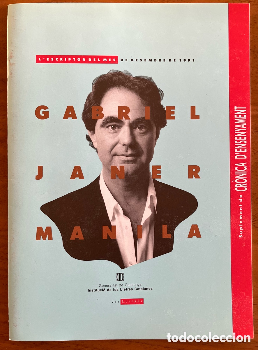 Libros de segunda mano: Lescriptor del Mes. Quadern. Gabriel Janer Manila Suplement de Cr&ograve;nica dEnsenyament 1991 - Foto 1