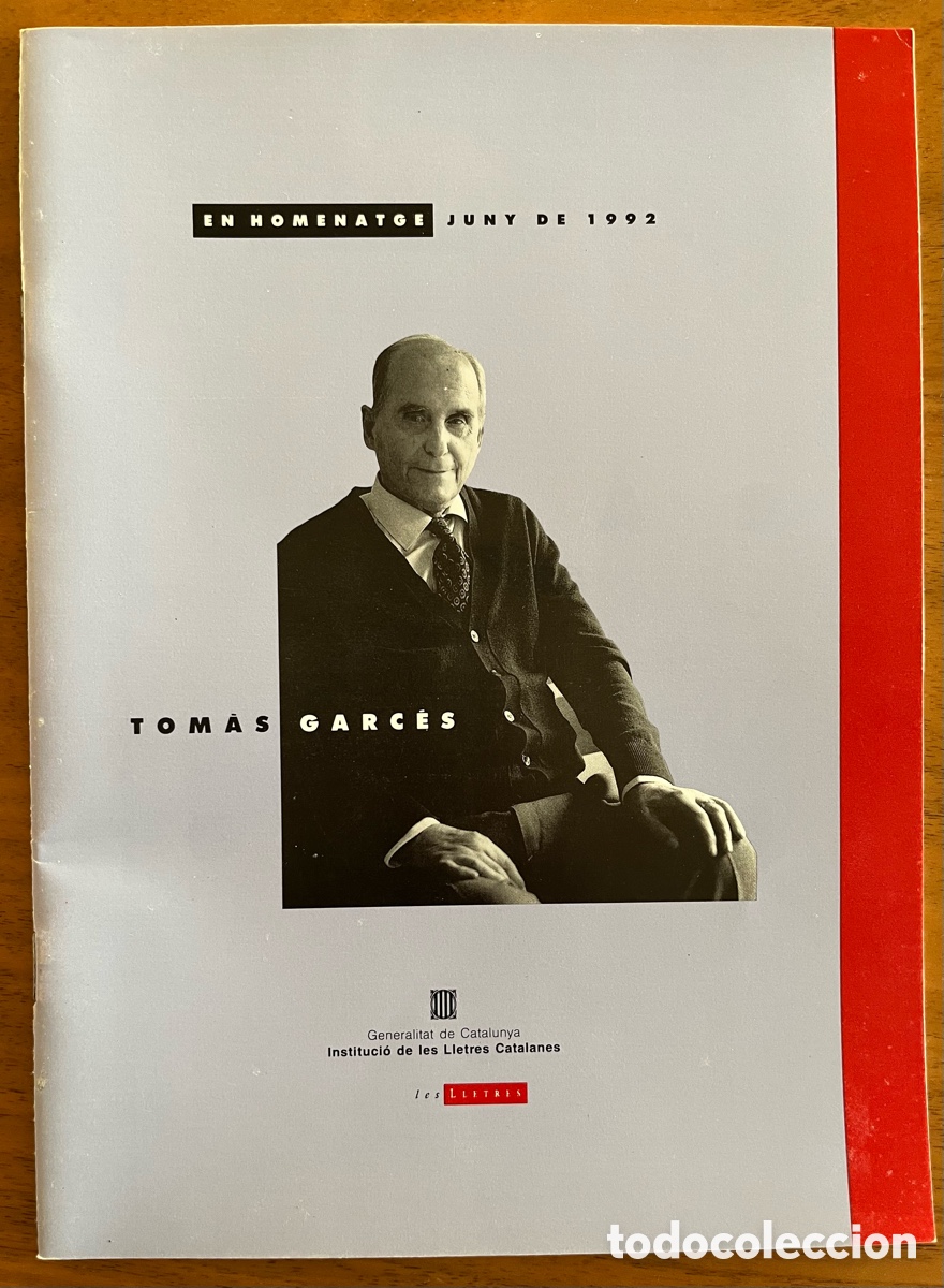 Libros de segunda mano: En homenatge. Quadern. Tom&agrave;s Garc&eacute;s 1992 - Foto 1