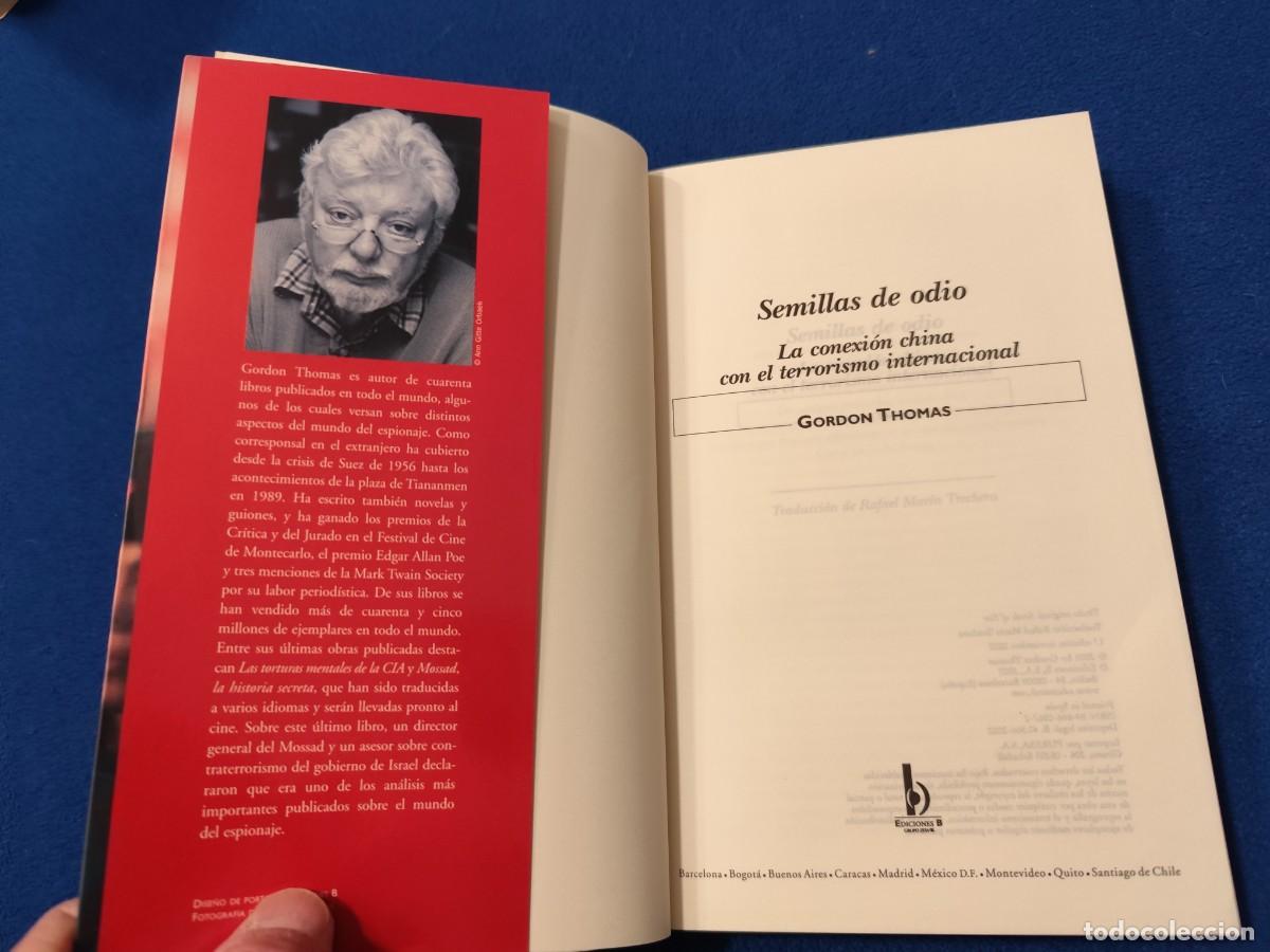Libros de segunda mano: Semillas de Odio Gordon Thomas Ediciones B,S.A. 2002 - Foto 5