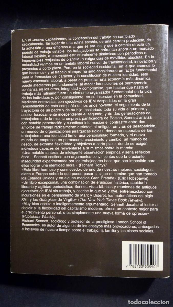 Libros de segunda mano: LA CORROSI&Oacute;N DEL CAR&Aacute;CTER - RICHARD SENNET - Foto 2