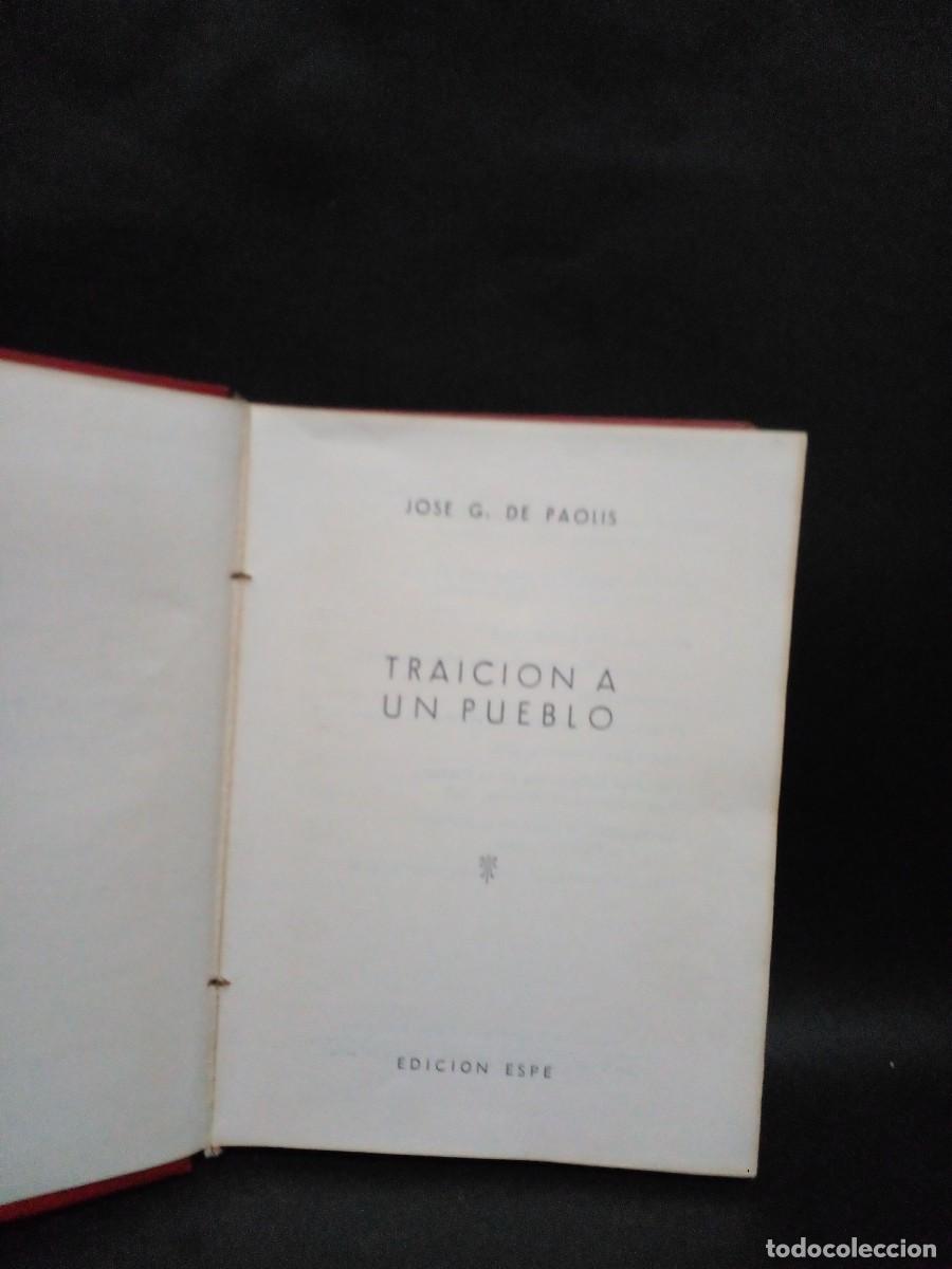 Second hand books: JOSE G. DE PAOLIS-TRAICION A UN PUEBLO-1959