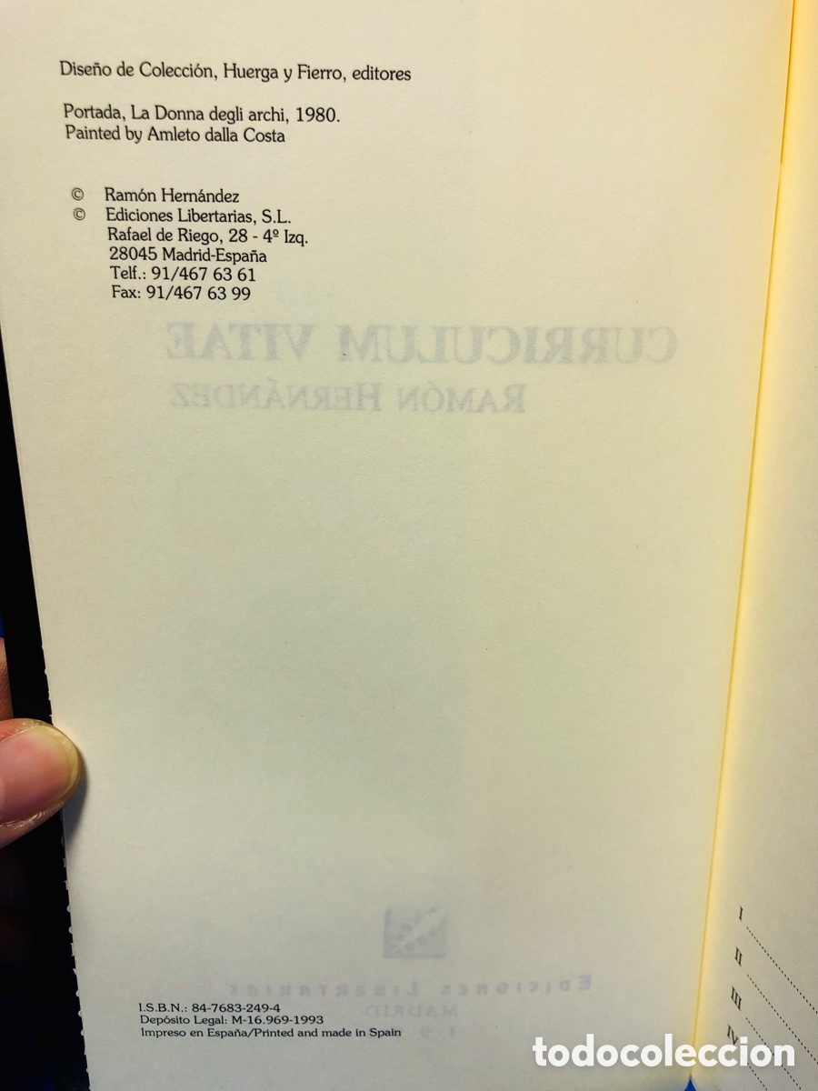 Libros de segunda mano: CURRICULUM VITAE - RAM&Oacute;N HERN&Aacute;NDEZ - EDICIONES LIBERTARIAS - 1993 - Foto 4