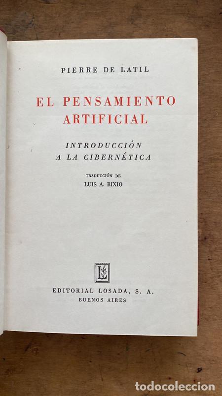Libros de segunda mano: El pensamiento artificial - De Latil Pierre - Foto 1