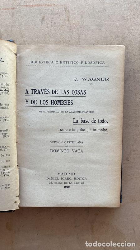Libros de segunda mano: A traves de las cosas y de los hombres. - C. Wagner - Foto 1
