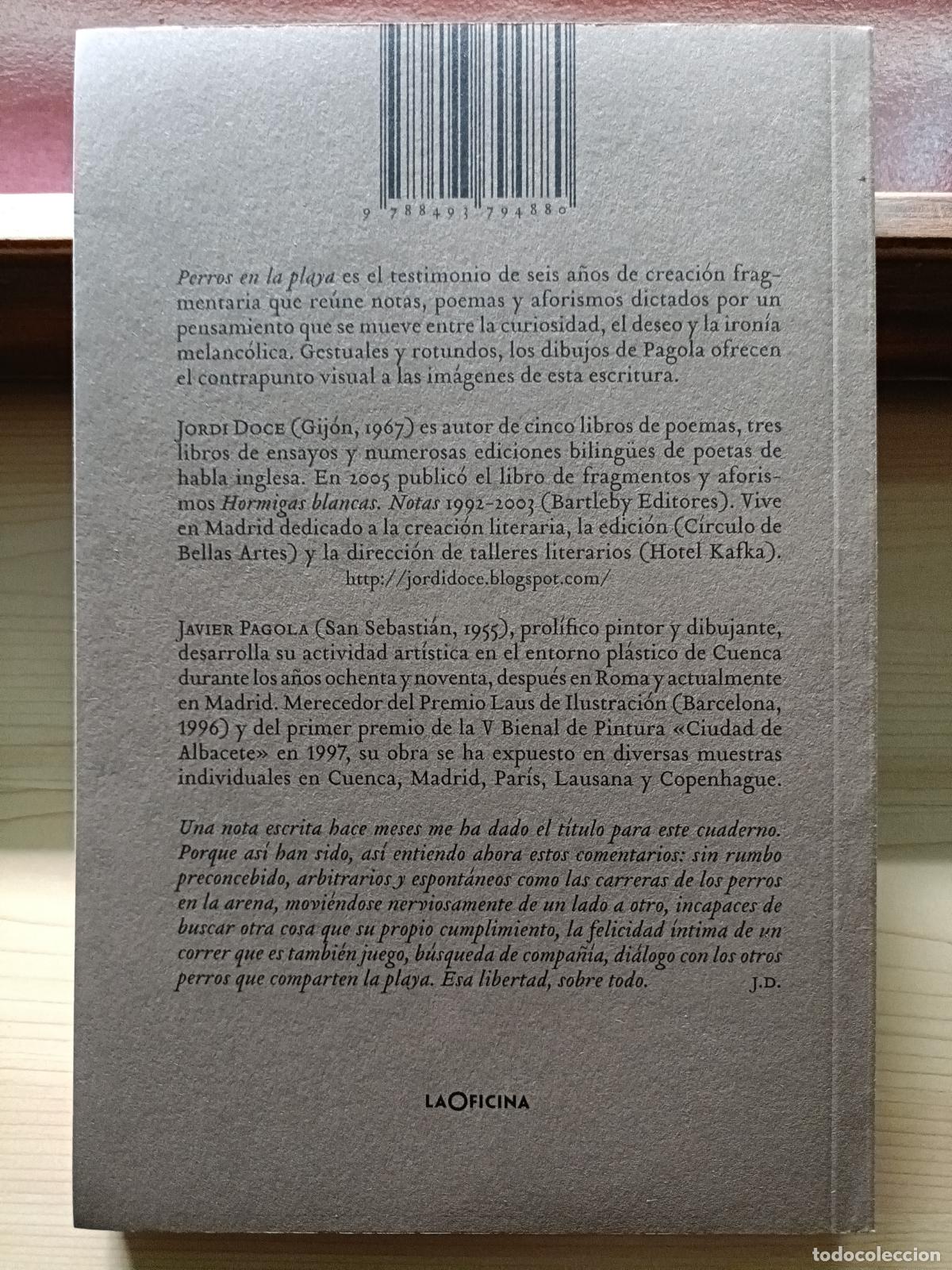 Libros de segunda mano: Perros en la playa. Jordi Doce. La Oficina Ediciones, 2011. - Foto 3