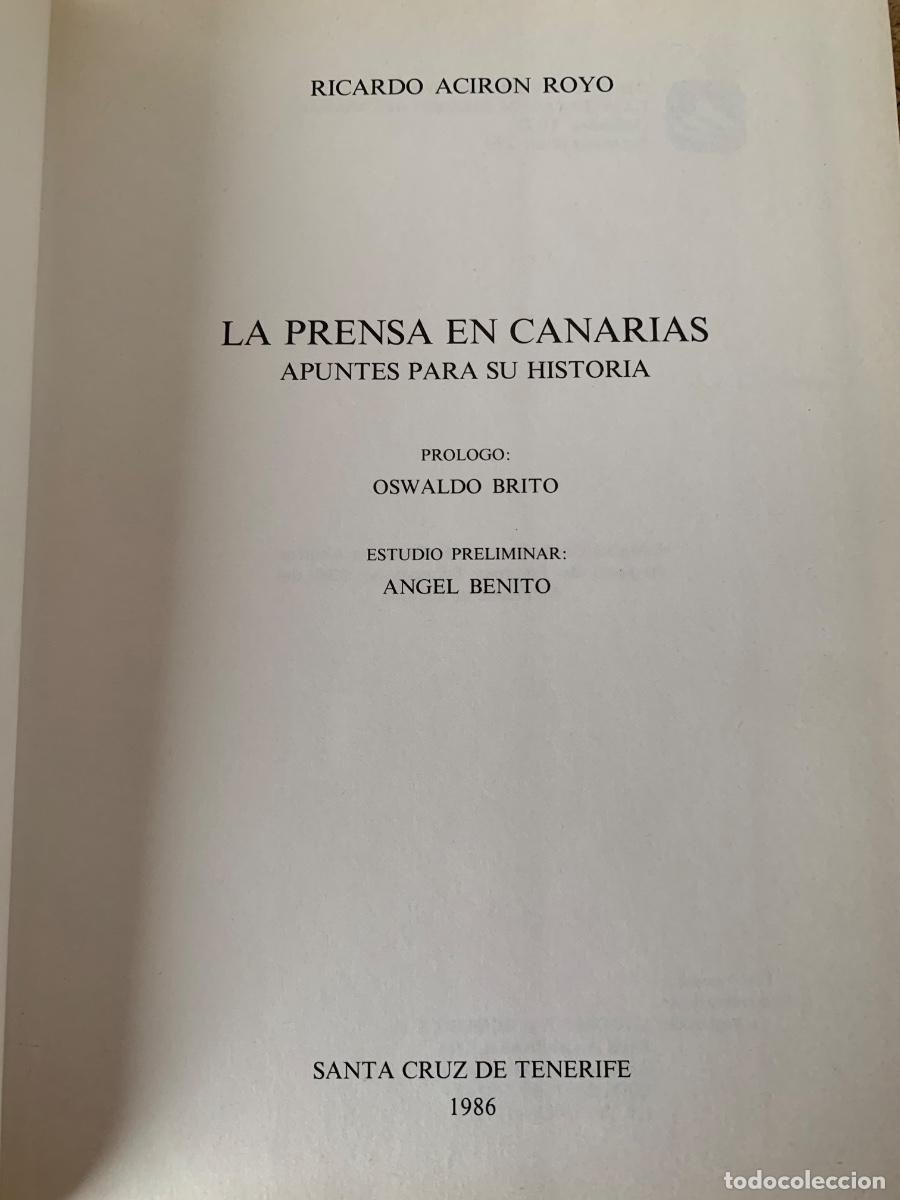 Libros de segunda mano: La prensa en Canarias (Bols 42) - Foto 2