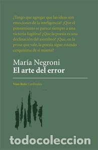 Libros de segunda mano: El arte del error. - Negroni (Argentina), Mar&iacute;a. - Foto 1