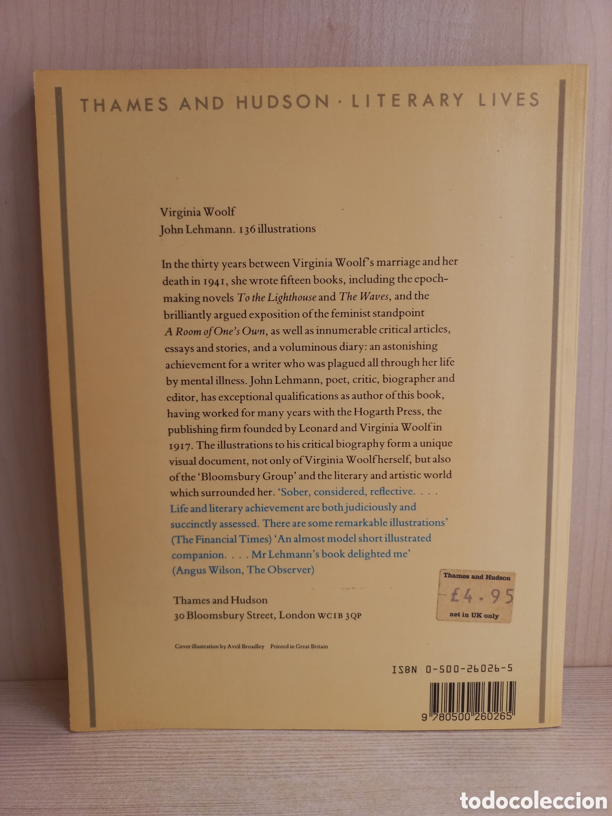 Libros de segunda mano: Virginia Woolf. John Lehmann. Thomas and Hudson, 1987. - Foto 3