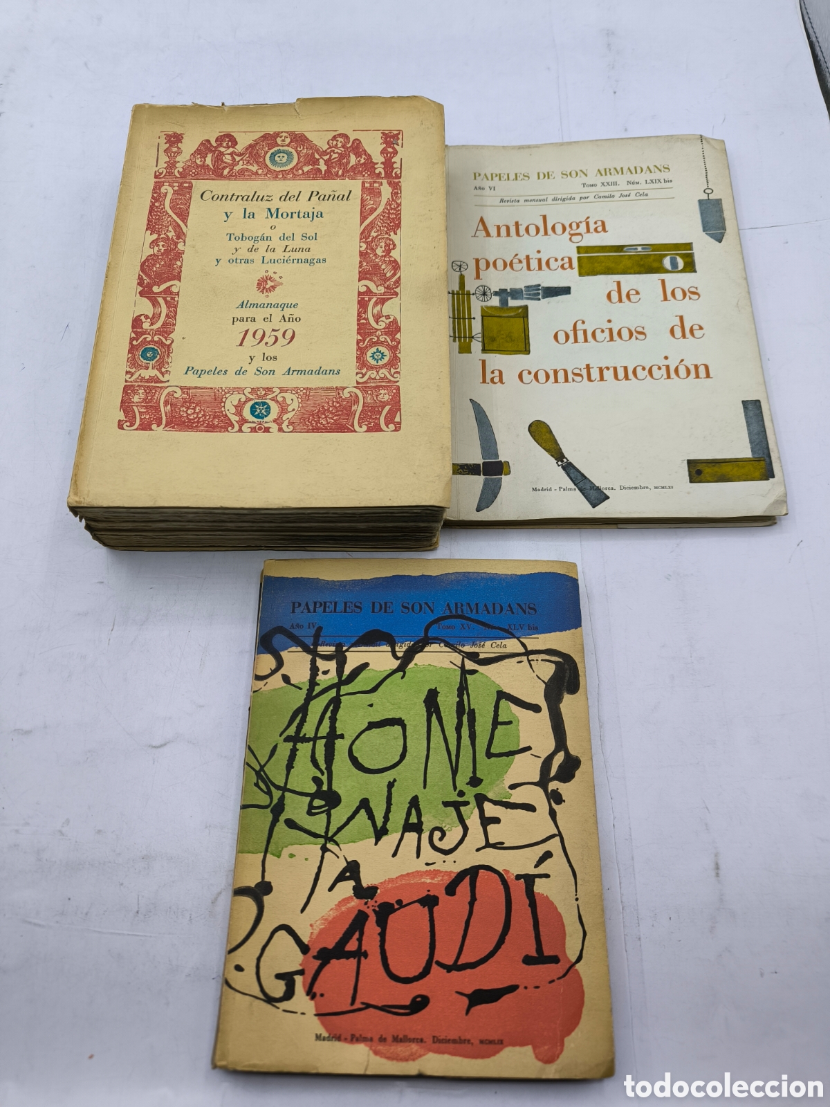 Libros de segunda mano: Papeles de son armadans contraluz del pa&ntilde;al y la mortaja homenaje a Gaud&iacute; y antolog&iacute;a po&eacute;tica de