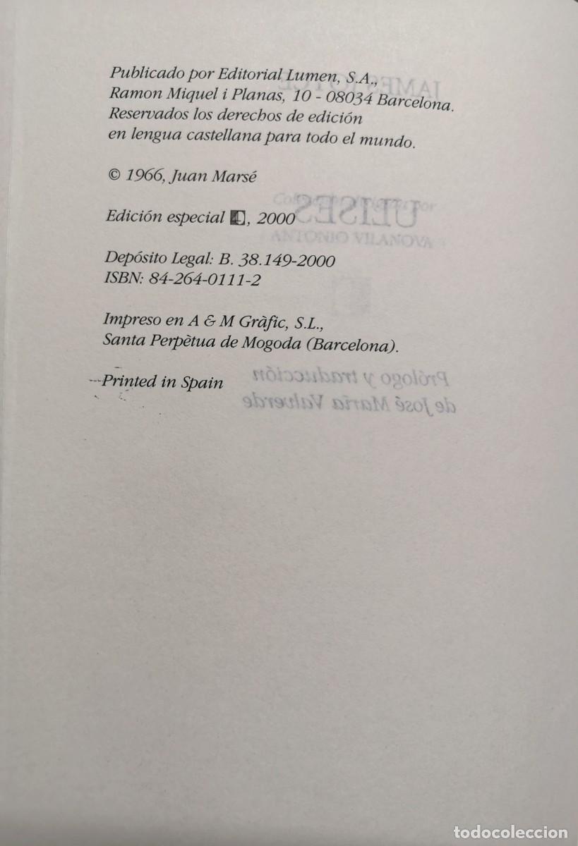 Libros de segunda mano: Ulysses James Joyce de Editorial Lumen - Foto 3