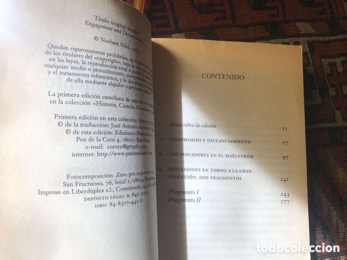 Libros de segunda mano: Compromiso y distanciamiento. Norbert El&iacute;as. Ediciones Pen&iacute;nsula - Foto 5