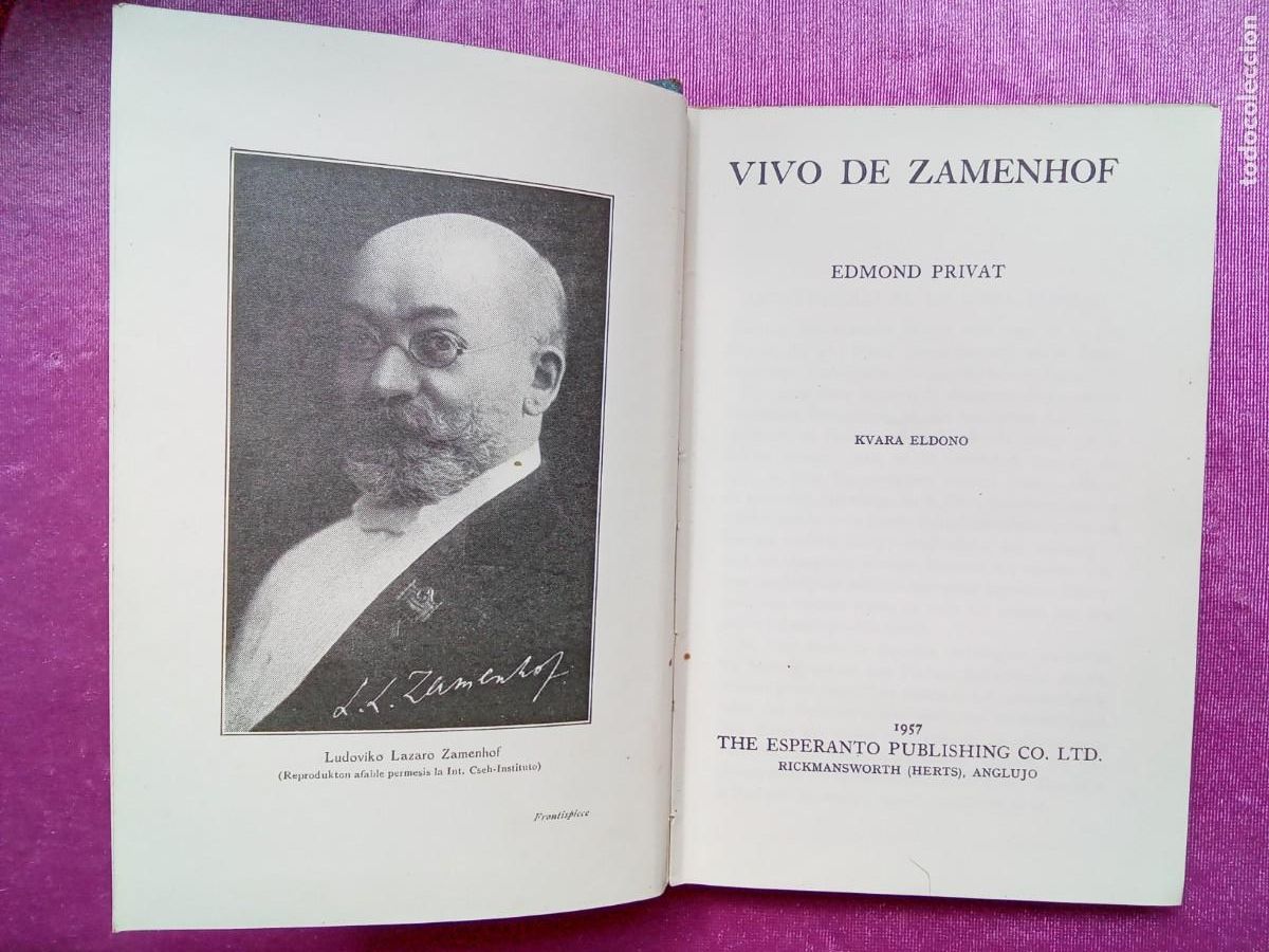 Libros de segunda mano: VIVO DE ZAMENHOF.EDMON PRIVAT.1957. EP 2/1