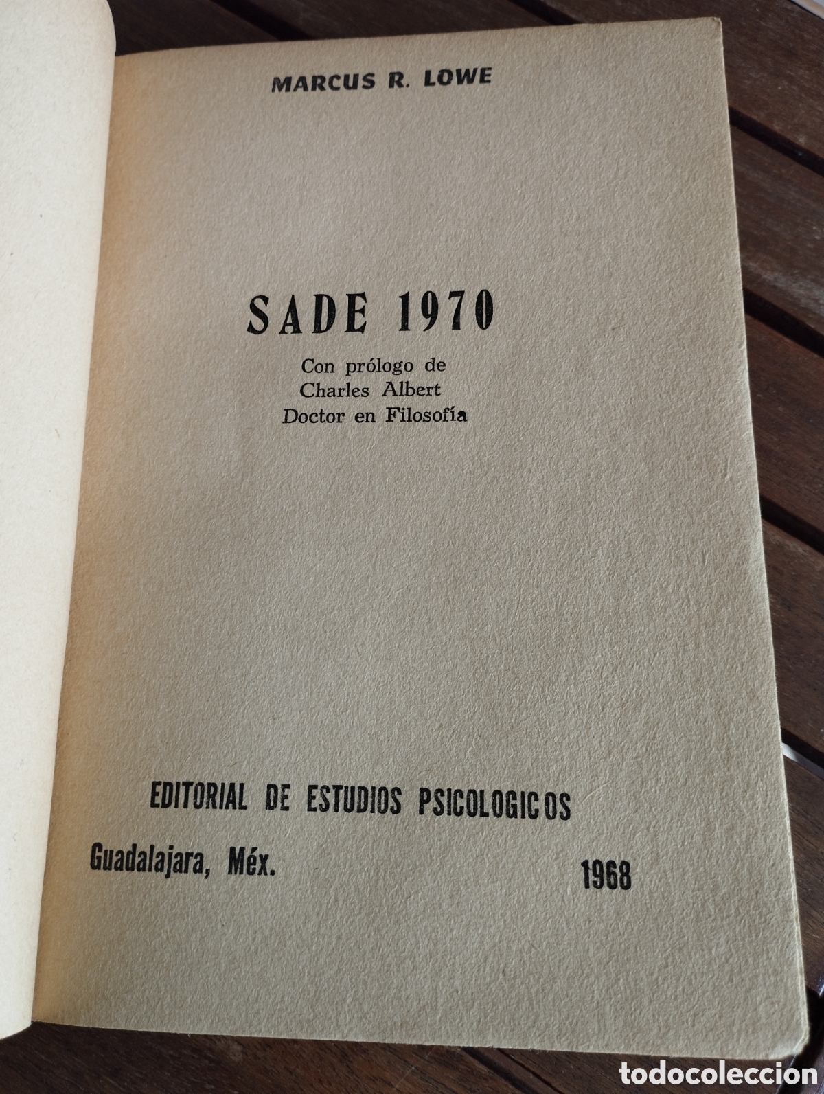 Libros de segunda mano: SADE 1970 MARCUS LOWE ED. ESTUDIOS PSICOLOGICOS 1968 PROLOGO CHARLES ALBERT - Foto 3