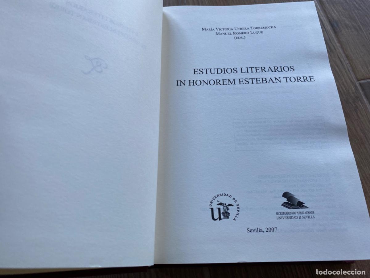 Libros de segunda mano: Estudios literarios in honorem Esteban Torre - Foto 6