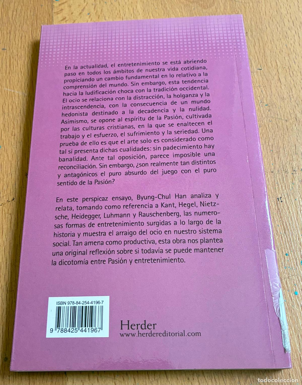 Libros de segunda mano: BUEN ENTRETENIMIENTO Byung Chul Han - Foto 2