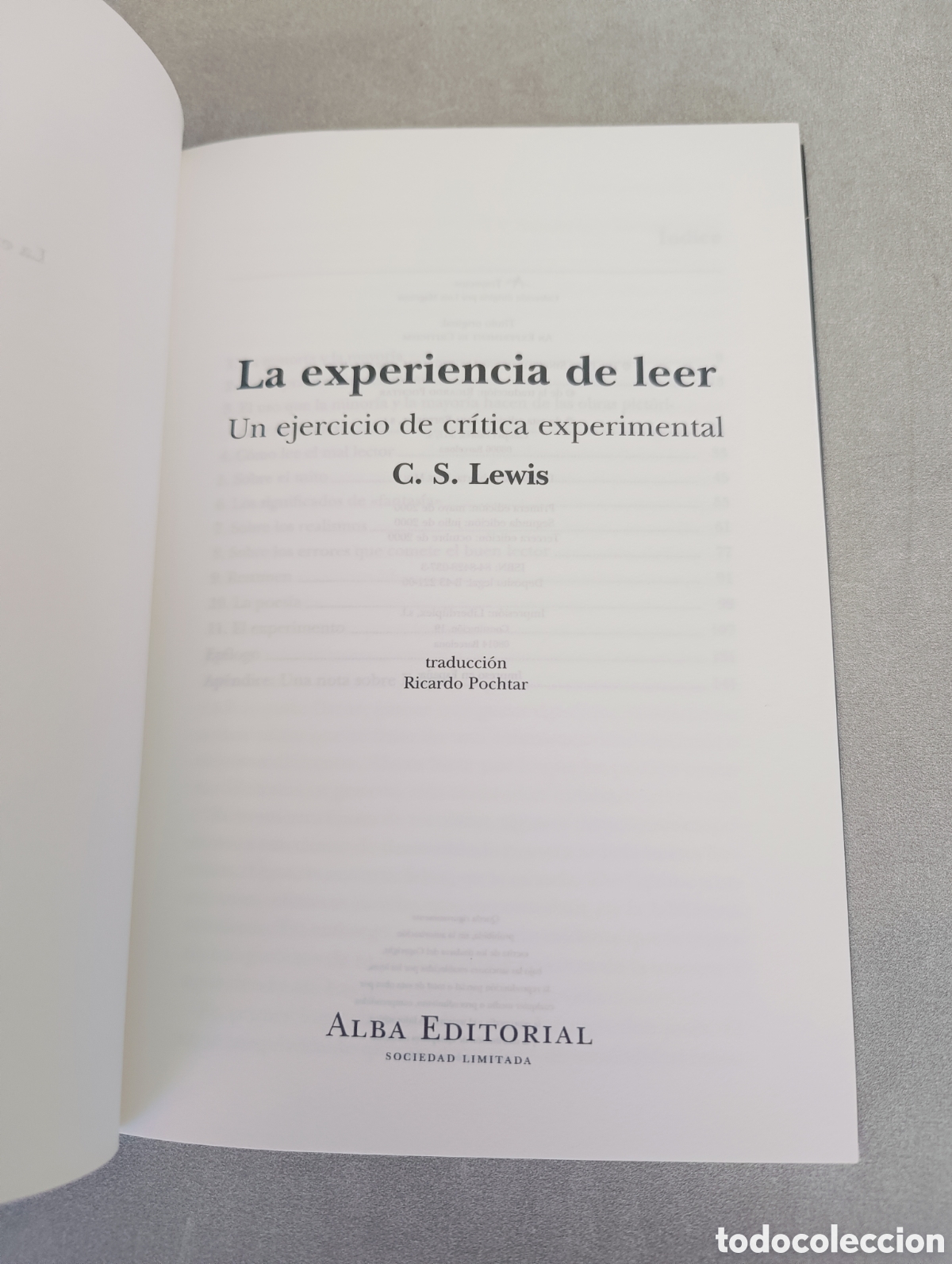 Libros de segunda mano: LA EXPERIENCIA DE LEER - LEWIS, C.S. - Foto 4