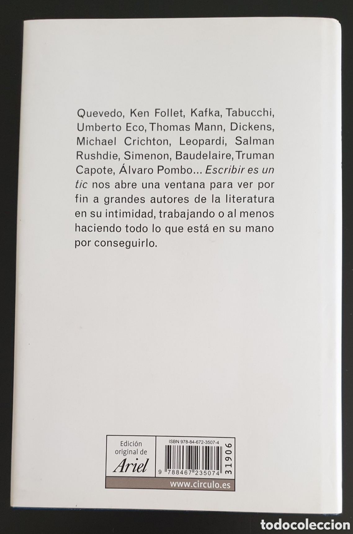 Libros de segunda mano: Francesco Piccolo Escribir es un tic - Foto 2