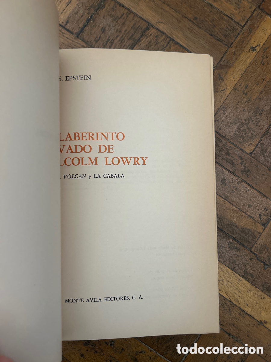 Libros de segunda mano: El laberinto privado de Malcolm Lowry - Perle E. Epstein - Monte Avila Editores (1975! - Foto 3