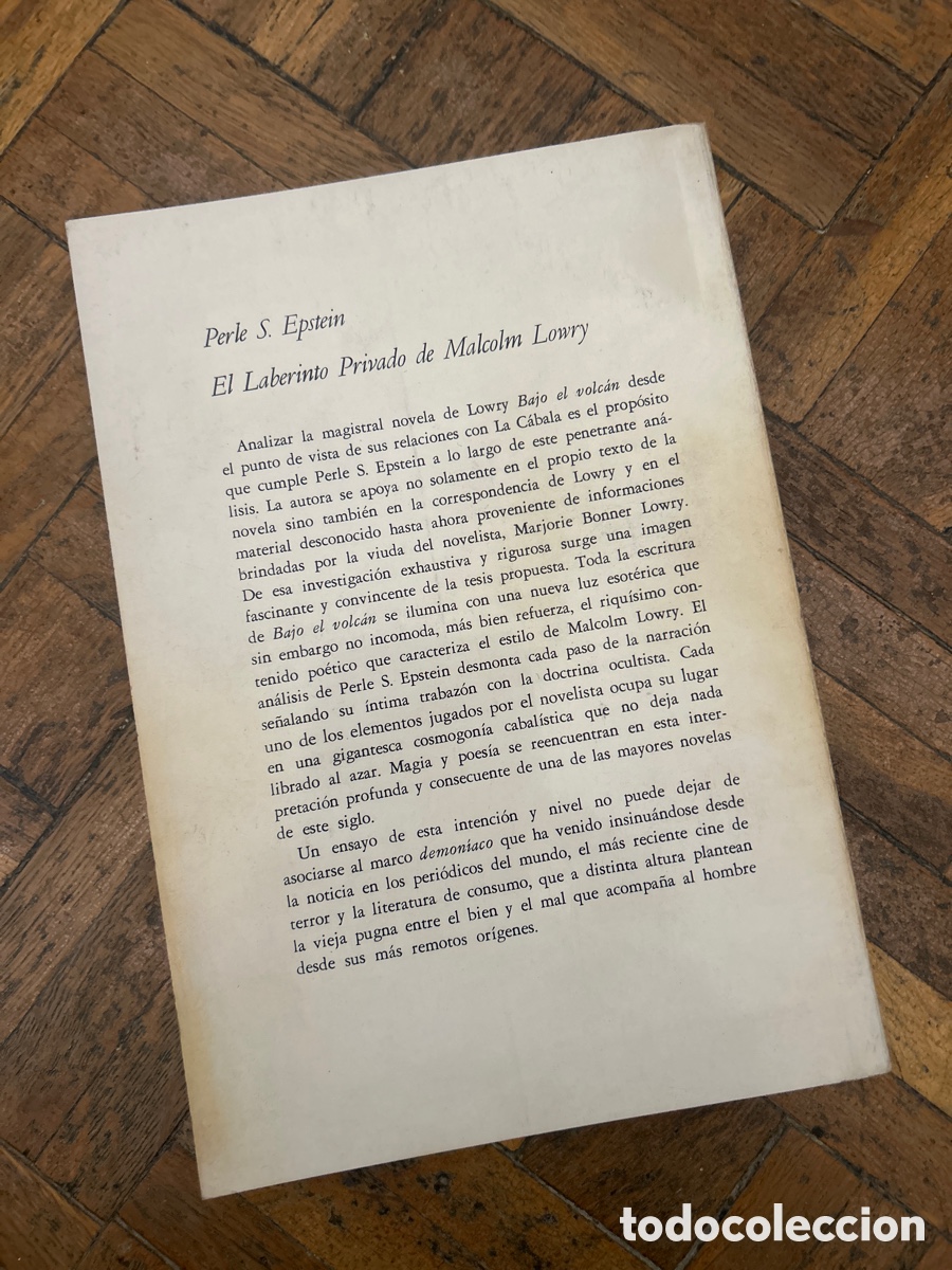 Libros de segunda mano: El laberinto privado de Malcolm Lowry - Perle E. Epstein - Monte Avila Editores (1975! - Foto 5