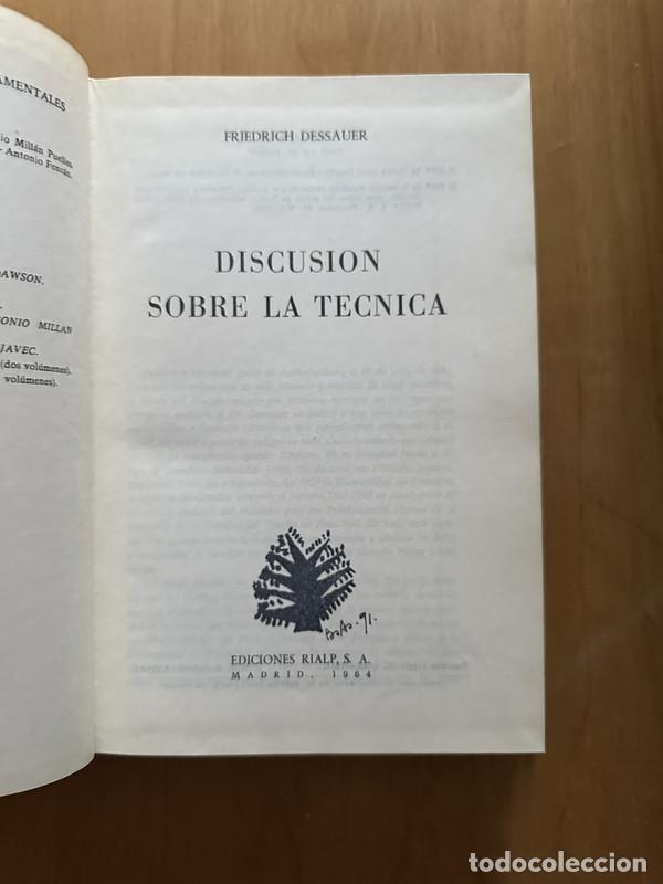Libros de segunda mano: Discusion sobre la tecnica - Dessauer, Friederich - Foto 1