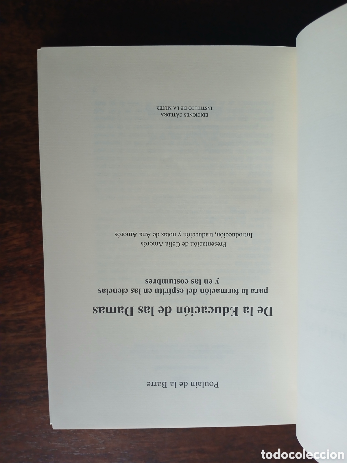 Libros de segunda mano: De la educaci&oacute;n de las damas, Poulain de la Barre - Foto 2