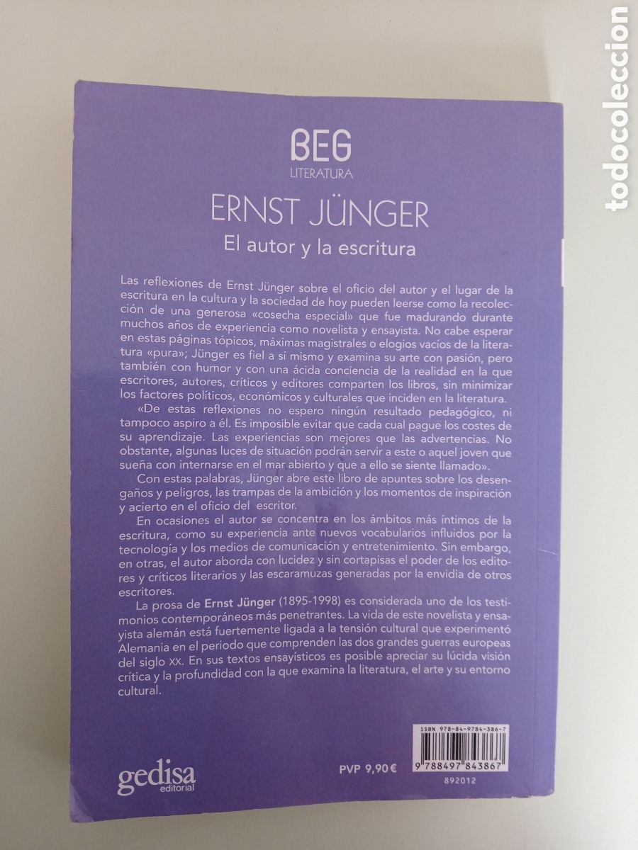 Libros de segunda mano: Ernst J&uuml;nger, El autor y la escritura. - Foto 2