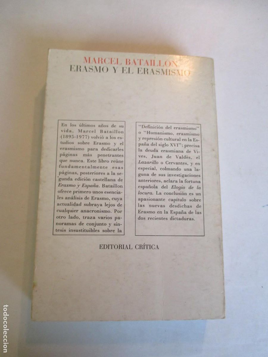 Libros de segunda mano: MARCEL BATAILLON Erasmo y el erasmismo W33809 - Foto 2