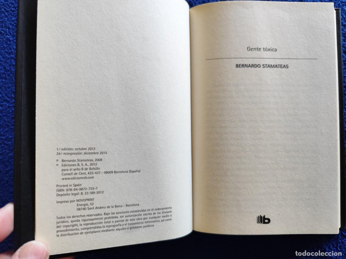 Libros de segunda mano: GENTE T&Oacute;XICA Bernardo Stamateas Ediciones B,S.A.2012 - Foto 3