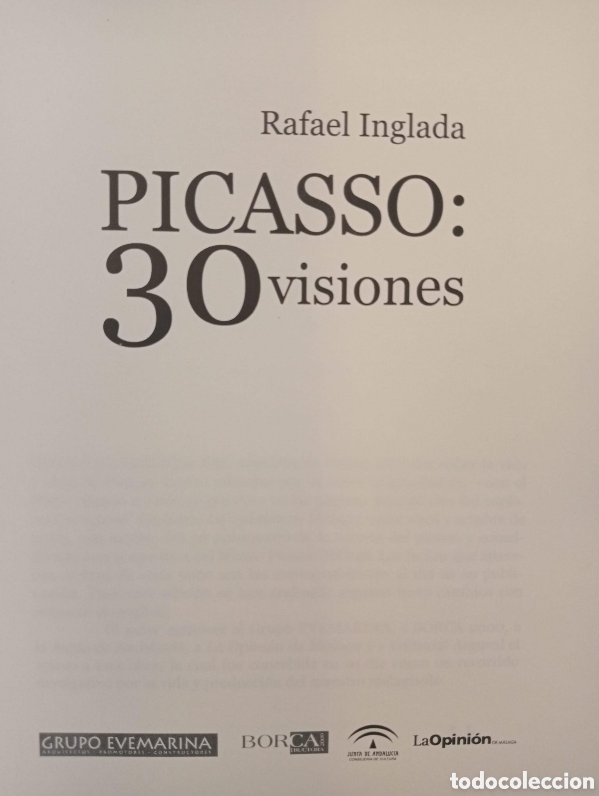 Libros de segunda mano: Picasso: 30 visiones / Rafael Inglada - Foto 2