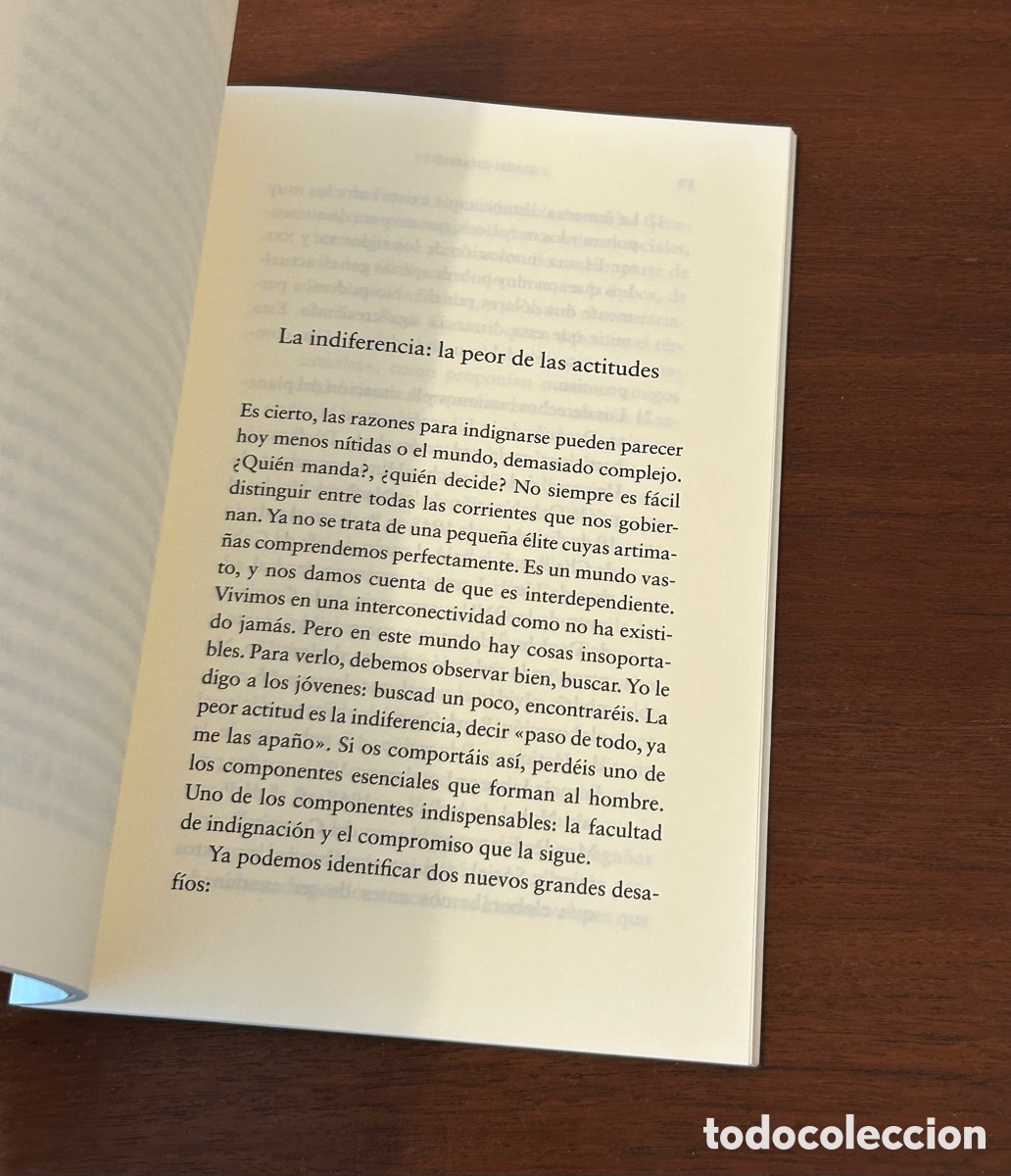 Libros de segunda mano: &iexcl;INDIGNAOS! ST&Eacute;PHANE HESSEL. EDITORIAL DESTINO - Foto 2