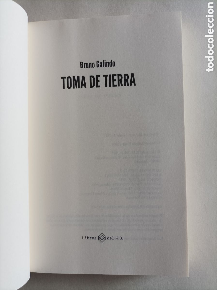 Libros de segunda mano: Toma de tierra / Bruno Galindo Ravlic - Foto 2