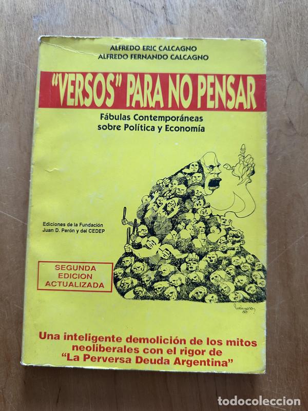 Libros de segunda mano: Versos para no pensar - Calcagno, Alfredo - Foto 1