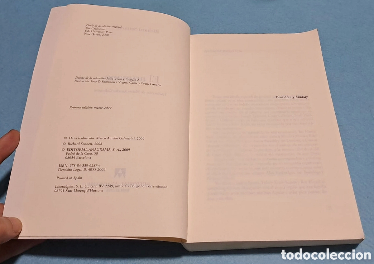 Libros de segunda mano: El artesano - Richard Sennett - Anagrama - Foto 2