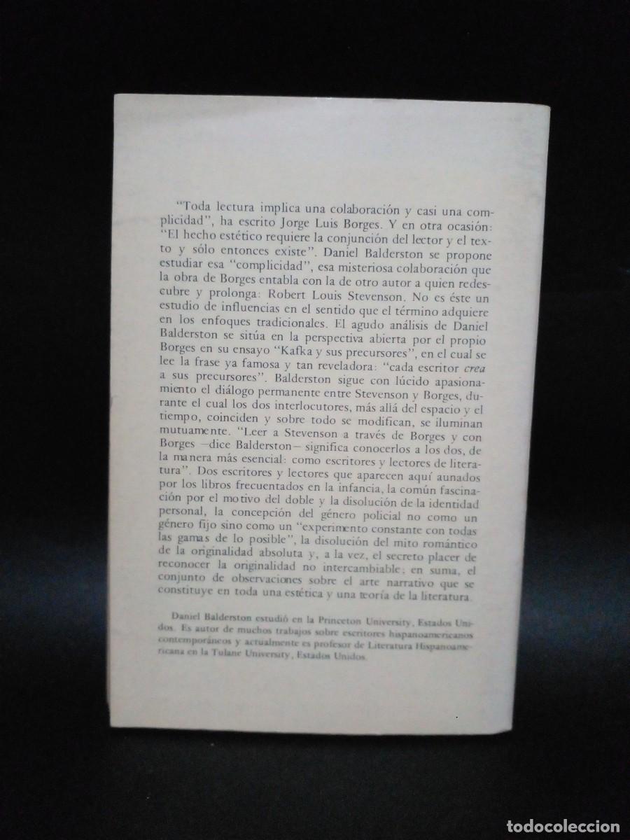 Libros de segunda mano: DANIEL BALDESTON - EL PRECURSOR VELADO: R. L. STEVENSON EN LA OBRA DE BORGES - 1985 - Foto 4