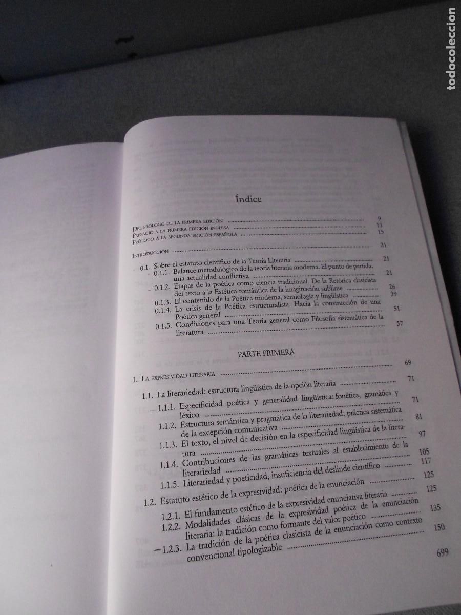 Libros de segunda mano: TEORIA DE LA LITERATURA - Foto 4