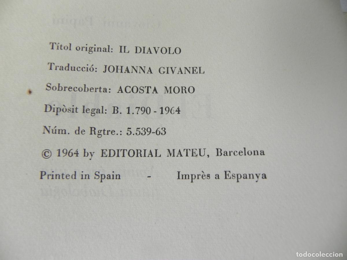 Libros de segunda mano: EL DIABLE (GIOVANNI PAPINI) EDITORIAL MATEU-1964 - EN CATAL&Aacute;N - Foto 5