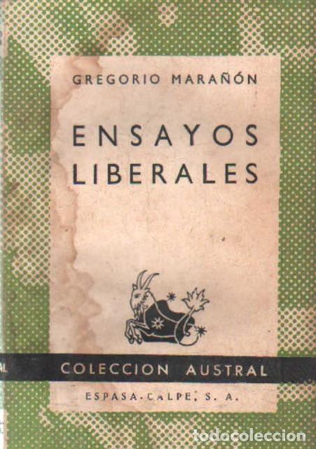 Libros de segunda mano: ENSAYOS LIBERALES. MARA&Ntilde;&Oacute;N, GREGORIO. A-AUSV-976 - Foto 1