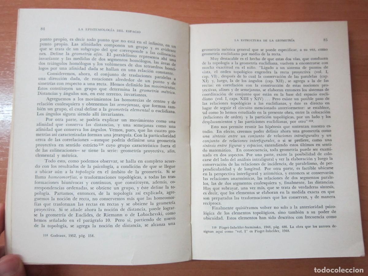Libros de segunda mano: La epistemologia del espacio, de Jean Piaget - Foto 3