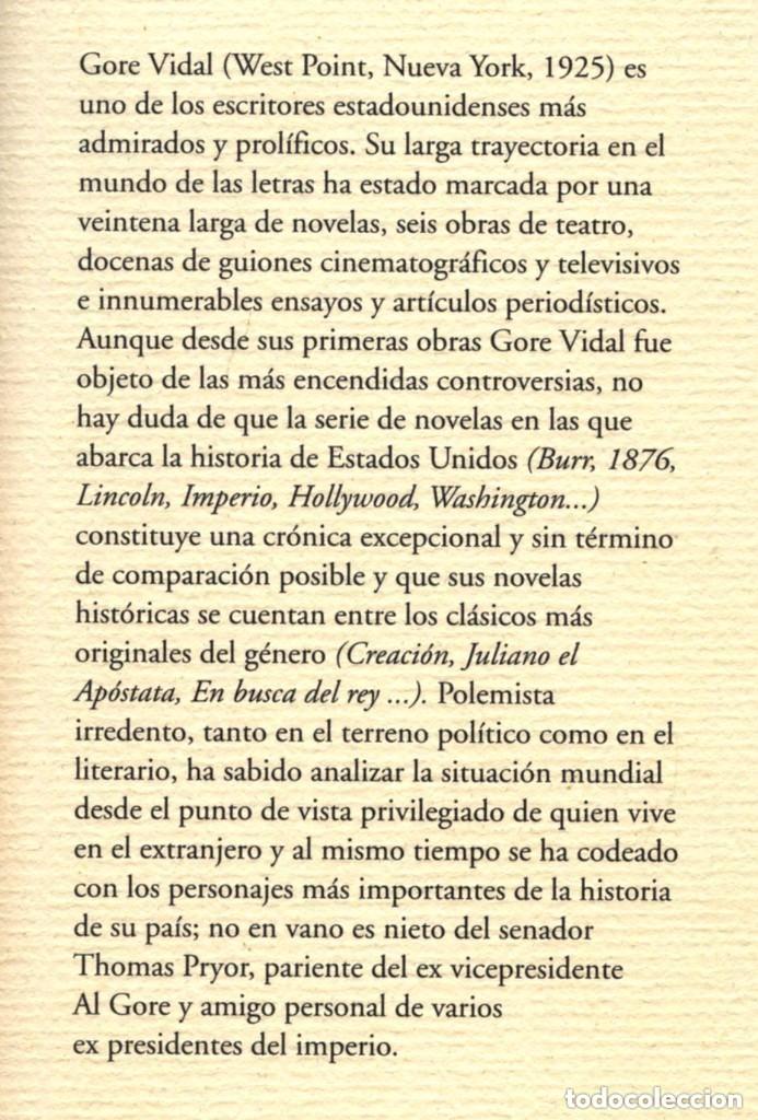 Libros de segunda mano: GORE VIDAL. ENSAYOS (1952-2001) - Foto 3