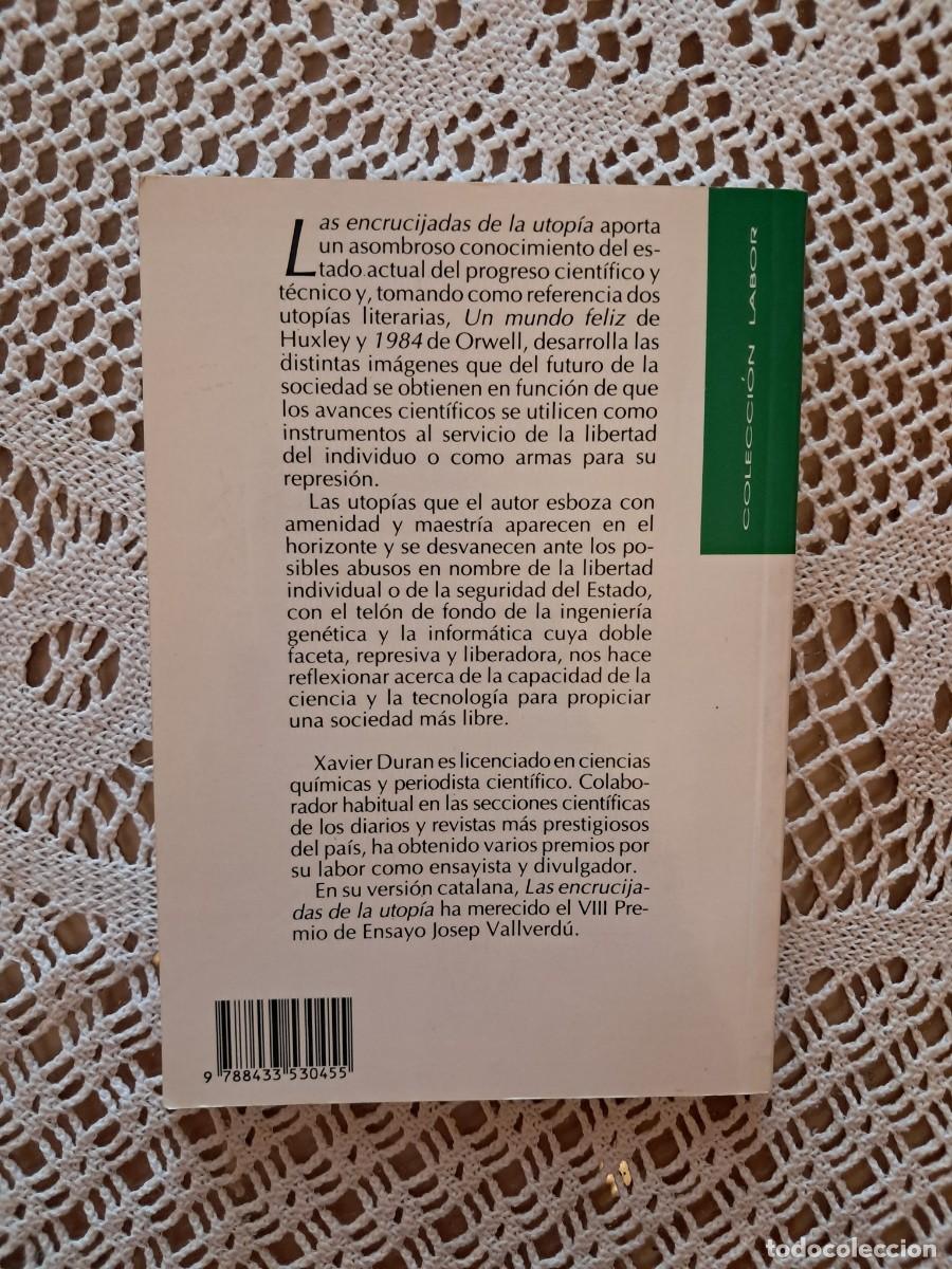 Libros de segunda mano: Las encrucijadas de la utop&iacute;a Xavier Duran - Foto 2
