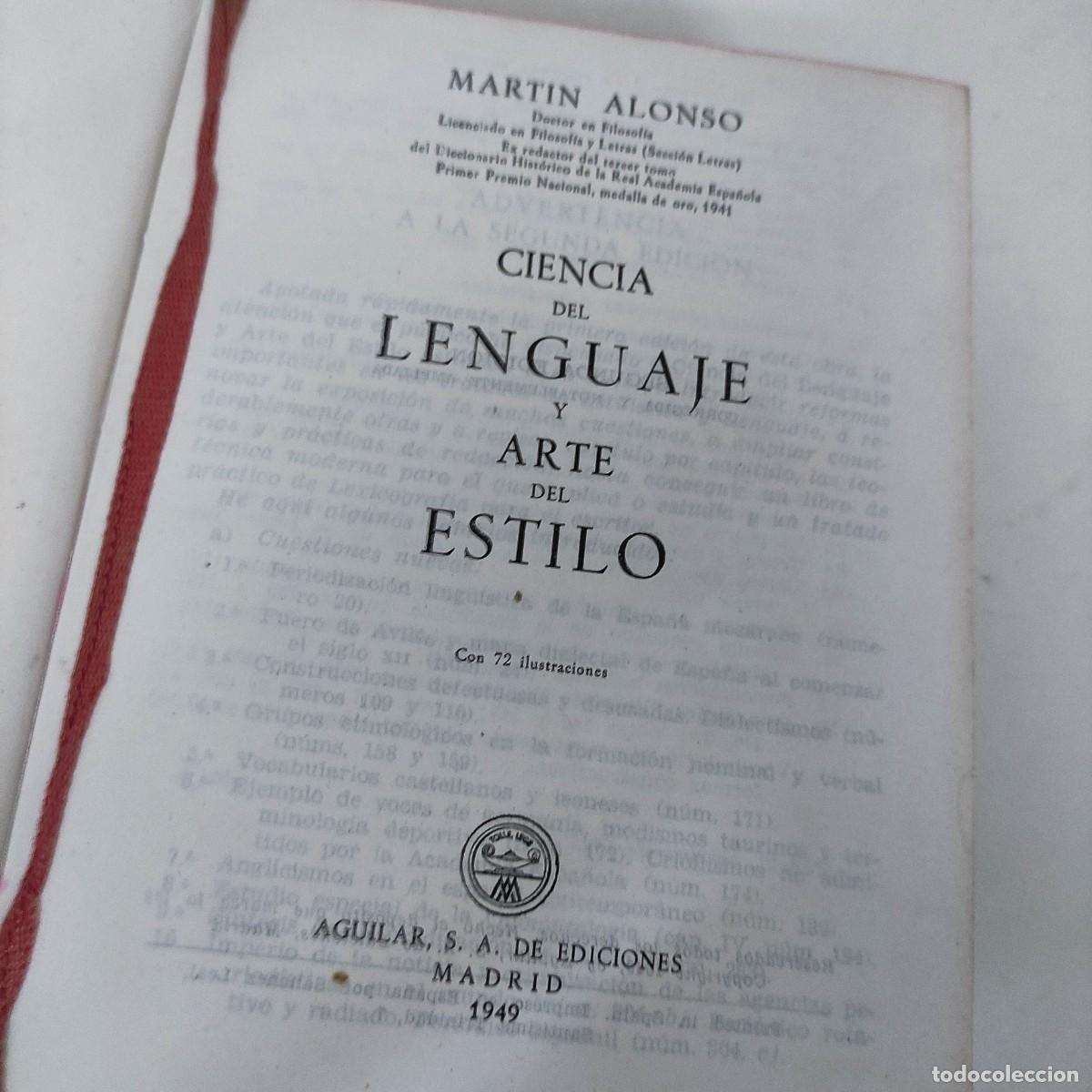Libros de segunda mano: CIENCIA DEL LENGUAJE Y ARTE DEL ESTILO - Foto 3