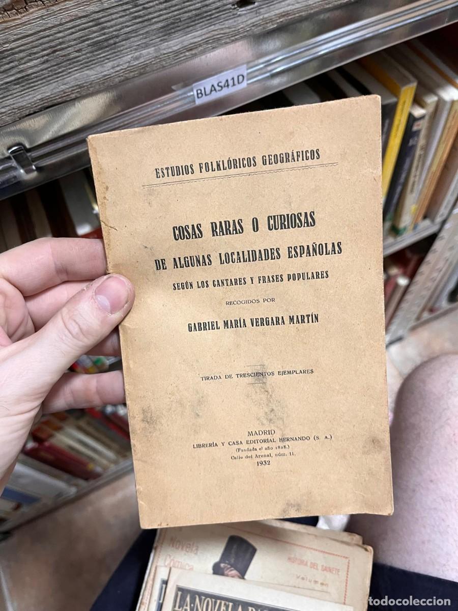Libros de segunda mano: BLAS41D ESTUDIOS FOLKLORICOS GEOGRAFICOS, COSAS RARAS O CURIOSAS DE ALGUNAS LOCALIDADES ESPA&Ntilde;OLAS