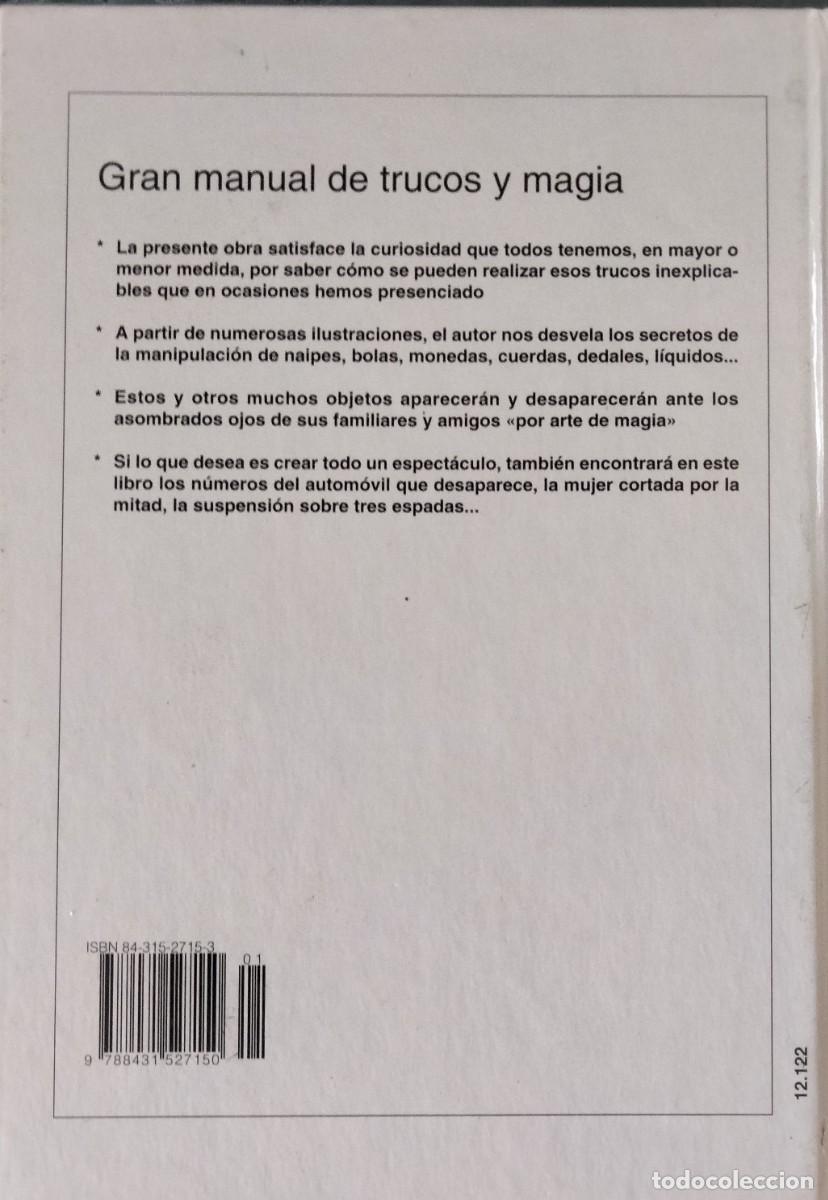 Libros de segunda mano: Gran manual de trucos y magia.Del Vecchi.2001 - Foto 2
