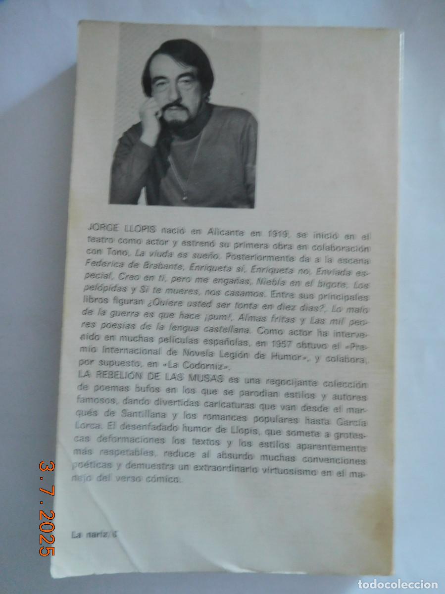 Libros de segunda mano: Jorge LLopis:la rebellion de las Musas - Foto 2