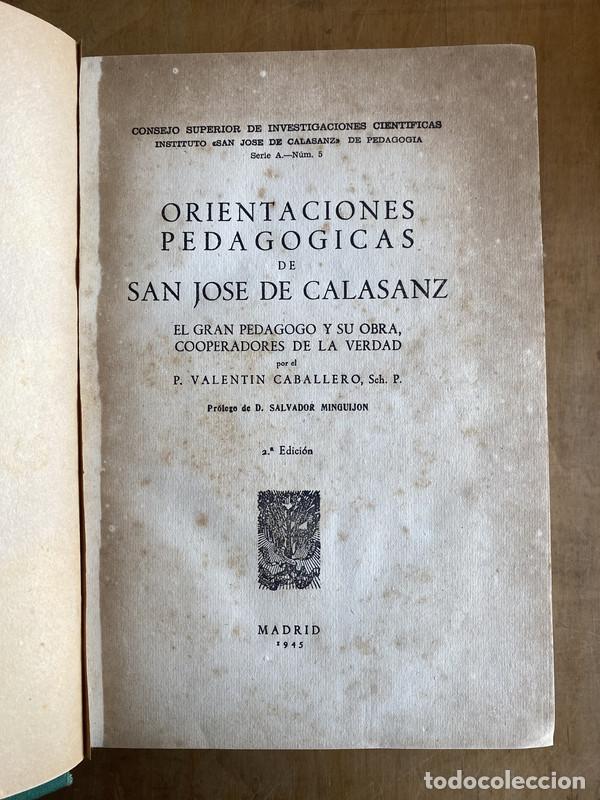 Second hand books: Orientaciones pedagogicas de San Jose de Calasanz - Caballero, Valentin