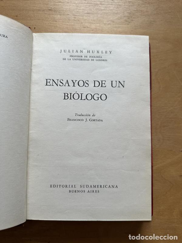 Libros de segunda mano: Ensayos de un biologo - Huxley, J. - Foto 2