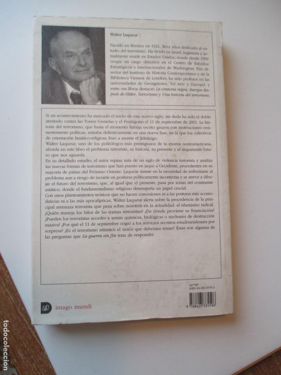 Libros de segunda mano: WALTER LAQUEUR La guerra sin fin W35080 - Foto 2