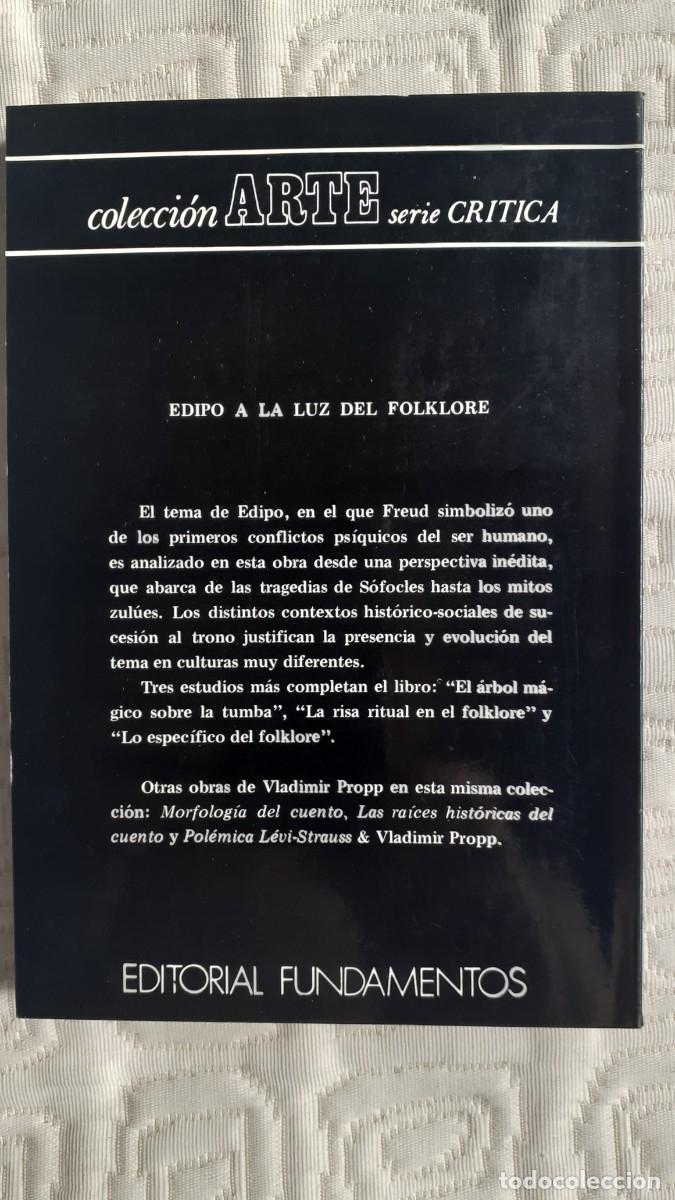 Libros de segunda mano: Propp.- Edipo a la luz del folklore (Fundamentos, 1980) - Foto 2