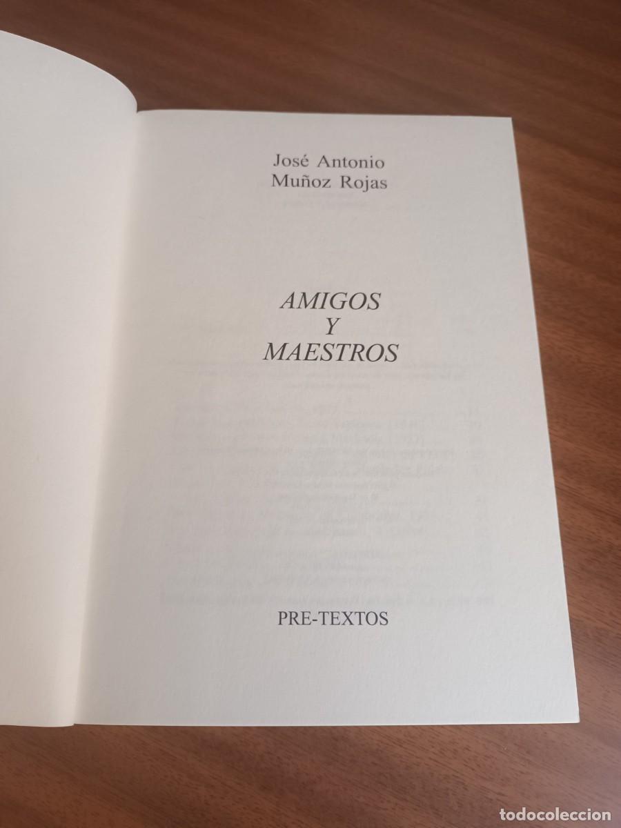 Libros de segunda mano: Amigos y maestros --- Jos&eacute; Antonio Mu&ntilde;oz Rojas - Foto 5